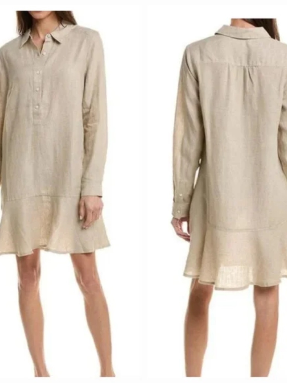 NWT Tommy Bahama  Coastline Flounce Linen  ShirtDress S
